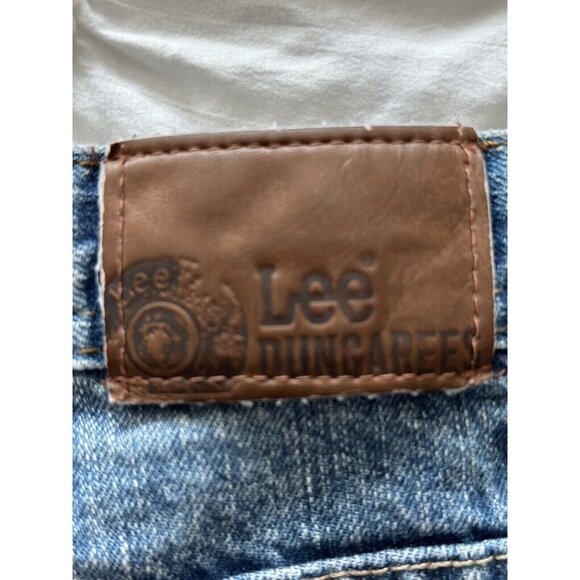 Lee Dungarees Slim Bootcut Size 14 Adjustable Waist See Pics 5 Pocket Blue Jeans - Picture 9 of 13